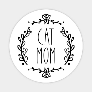 Cat Mom | Ornate | Black Magnet